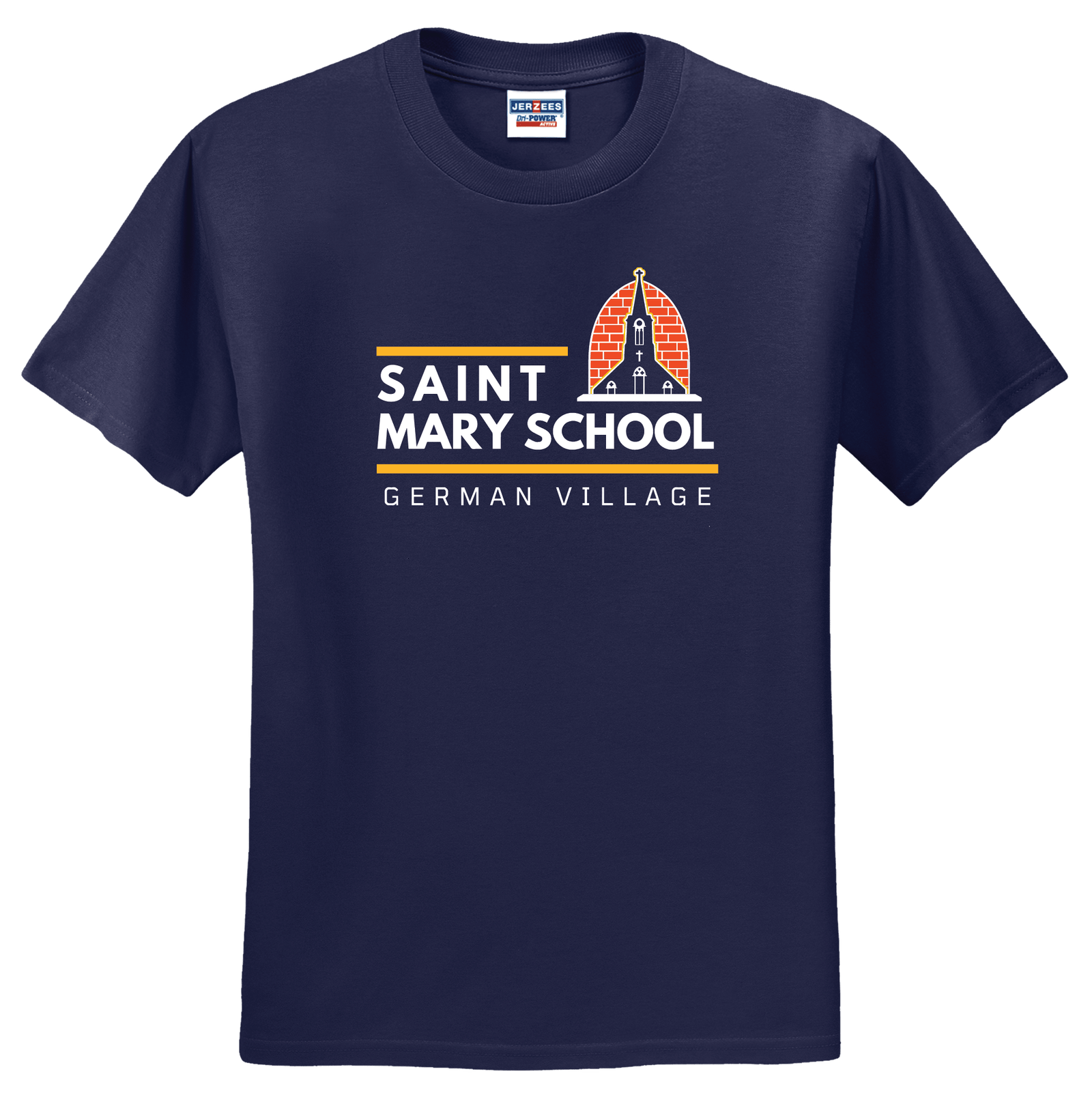 Saint Mary - Rams - T-Shirt - Navy Blue - Puzzle Design and Craft